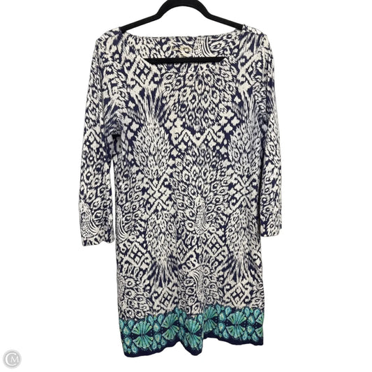Dress Designer By Lilly Pulitzer In Blue & White, Size: L