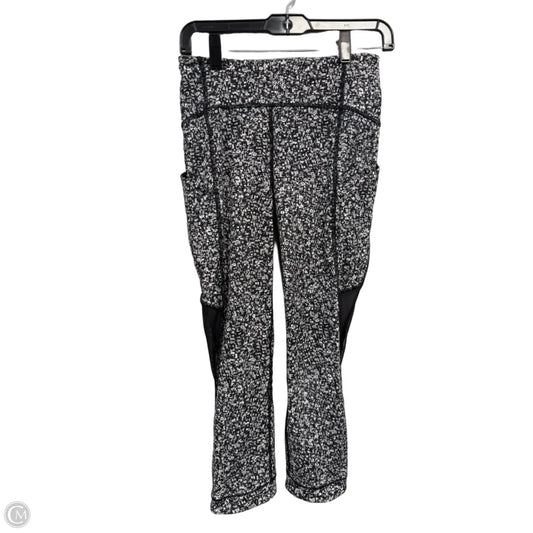 Athletic Leggings By Lululemon In Black & White, Size: 4