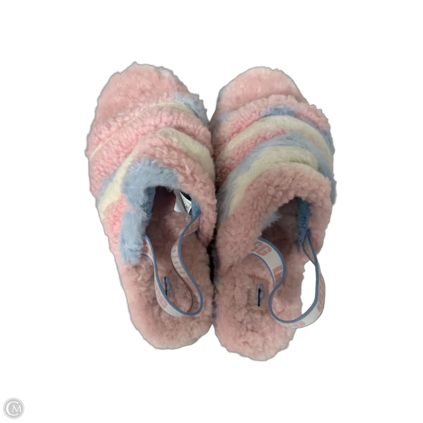 Slippers Designer By Ugg In Blue & Pink, Size: 6