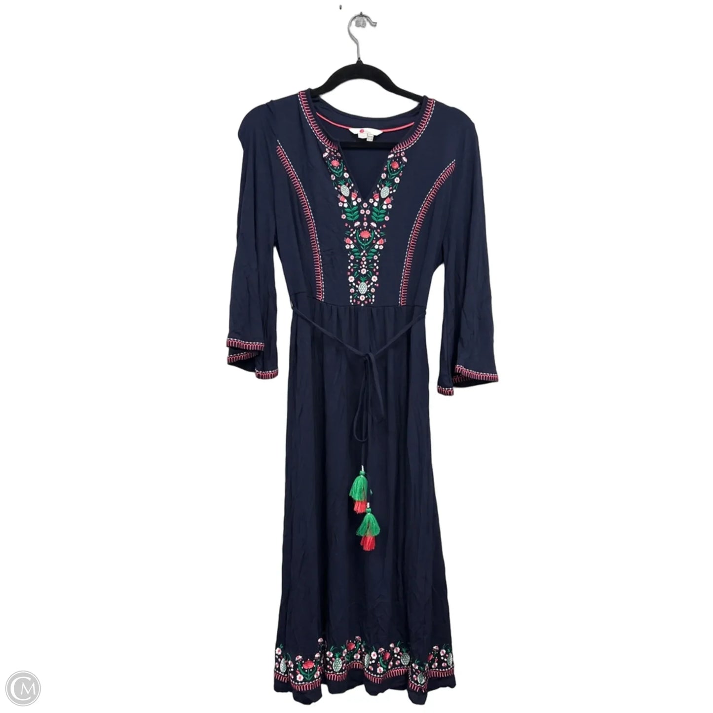 Dress Casual Midi By Boden In Blue & Pink, Size: 10