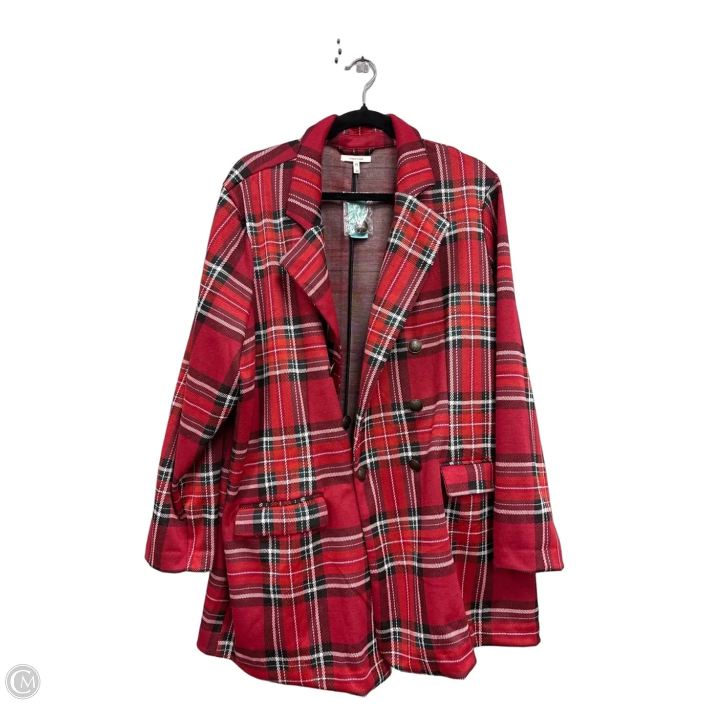 Blazer By Maurices In Black & Red, Size: 2x