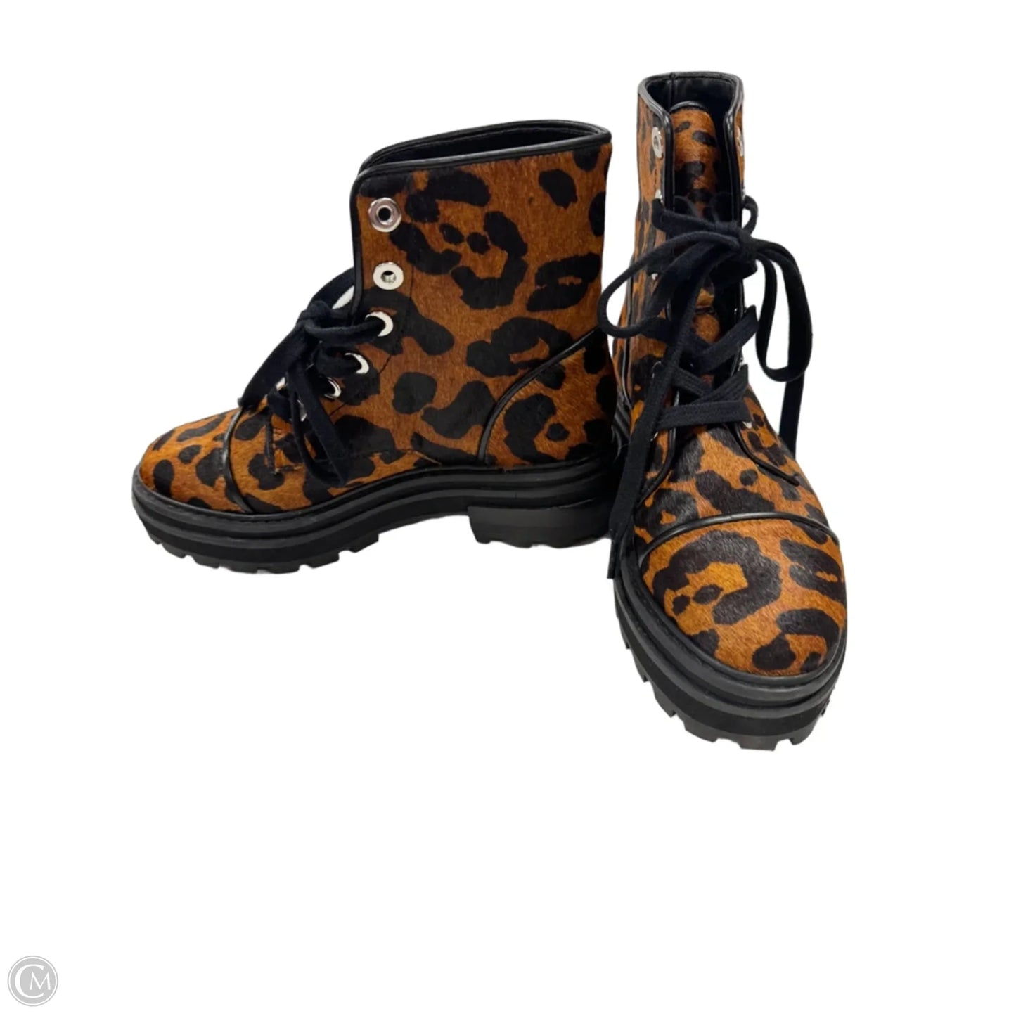 Boots Combat By Schutz In Black & Brown, Size: 6.5