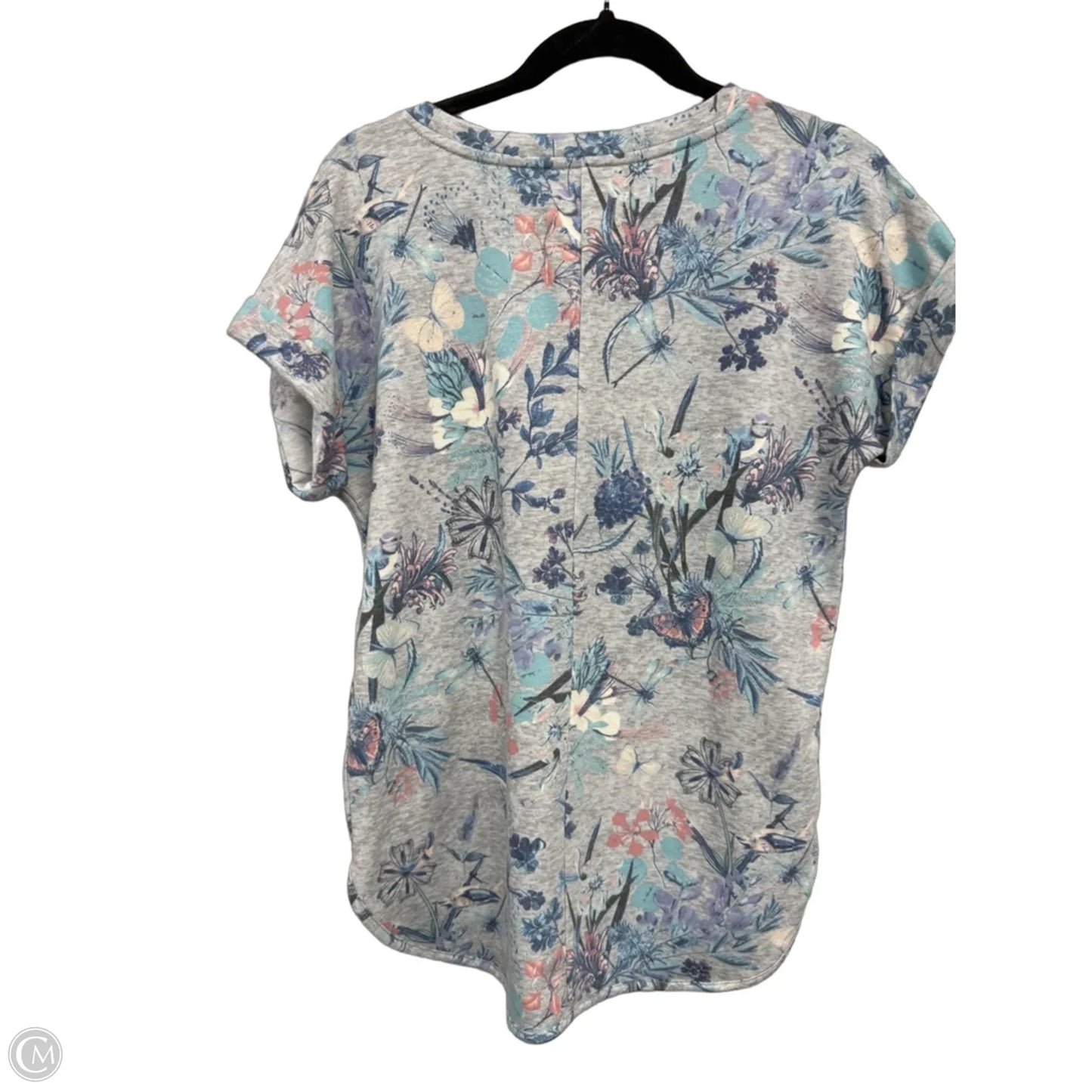 Top Short Sleeve By Cupio In Blue & Grey, Size: M