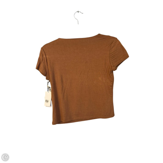 Top Short Sleeve By Clothes Mentor In Brown, Size: M