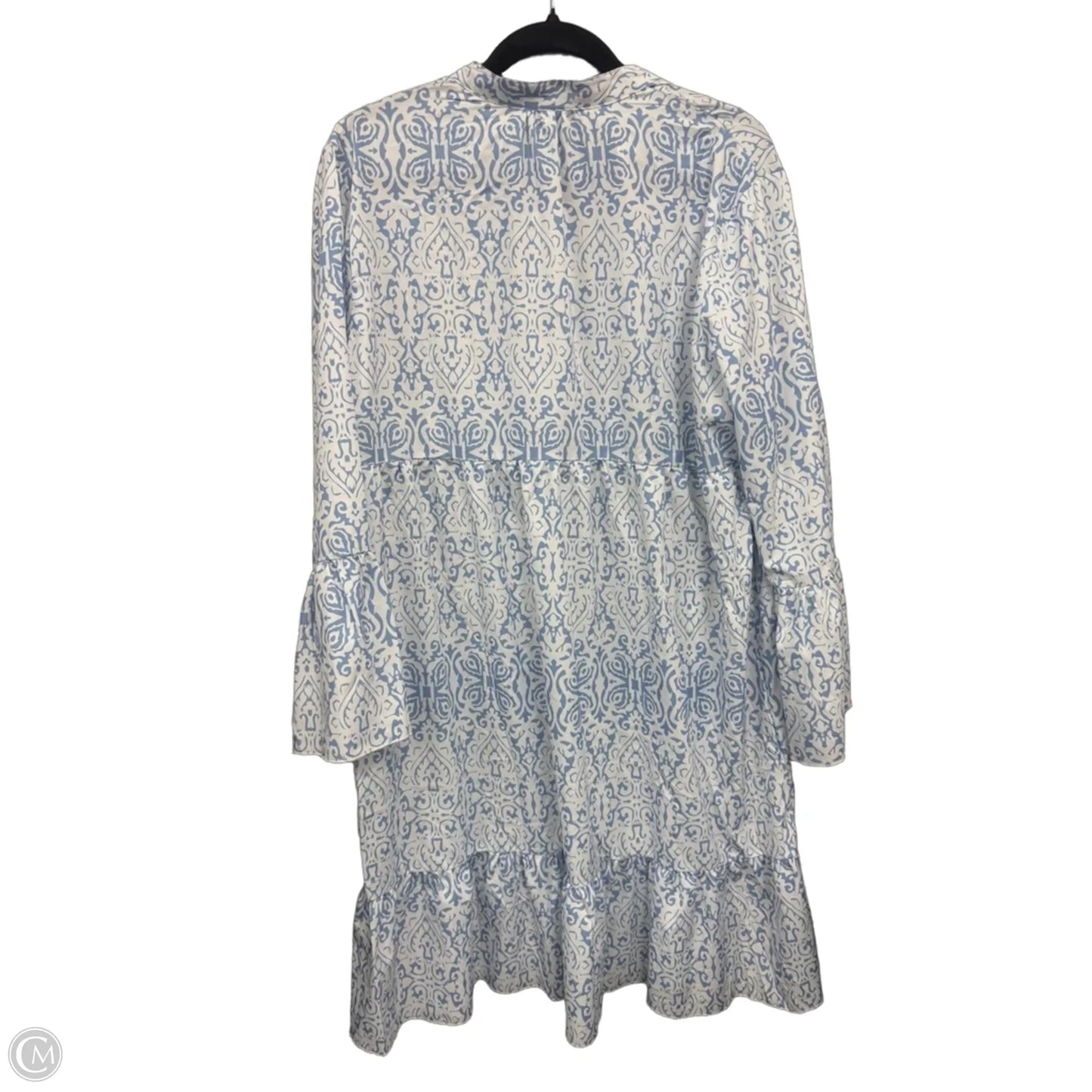 Dress Casual Short By Clothes Mentor In Blue & White, Size: Xxl