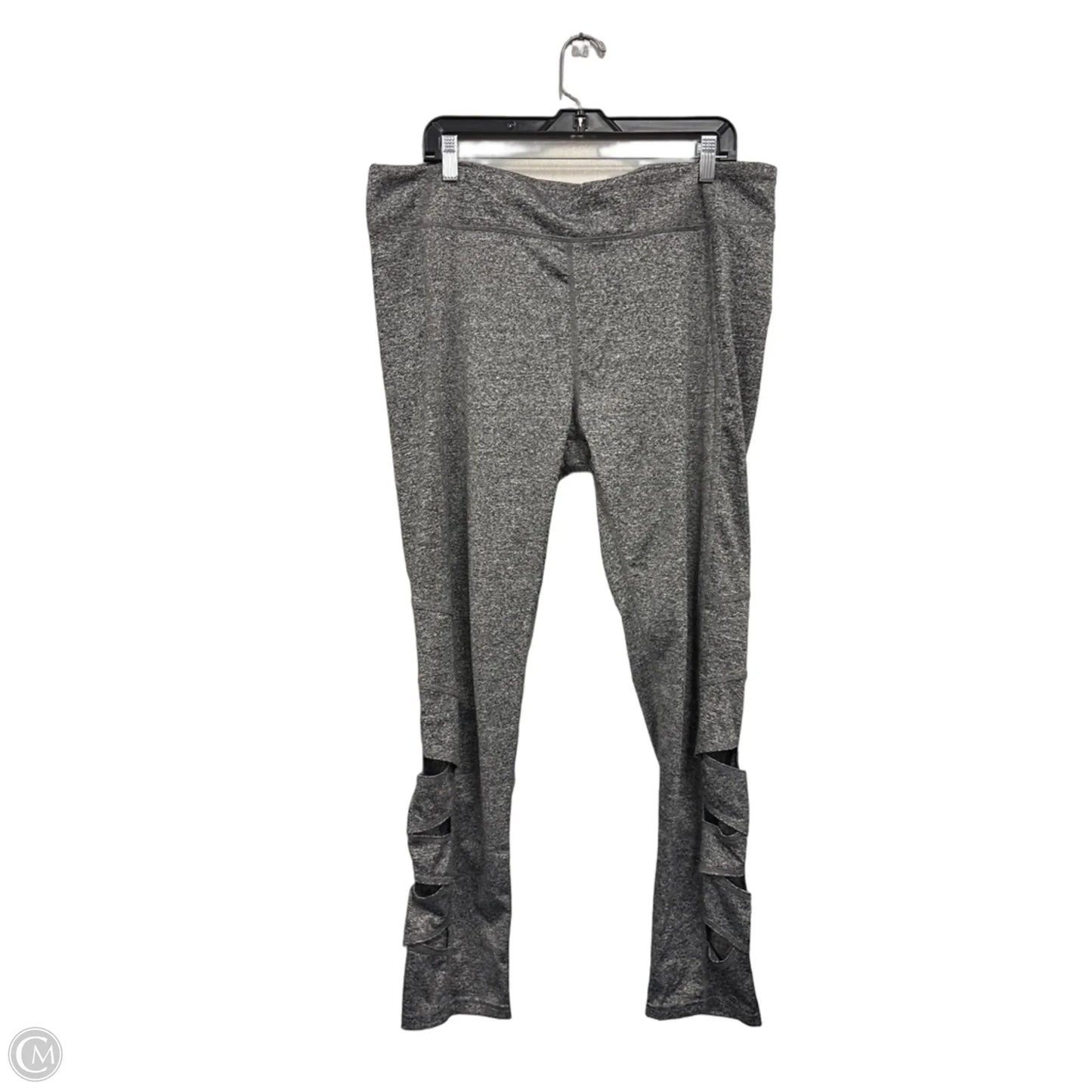 Athletic Leggings By Zone Pro In Black & White, Size: 2x