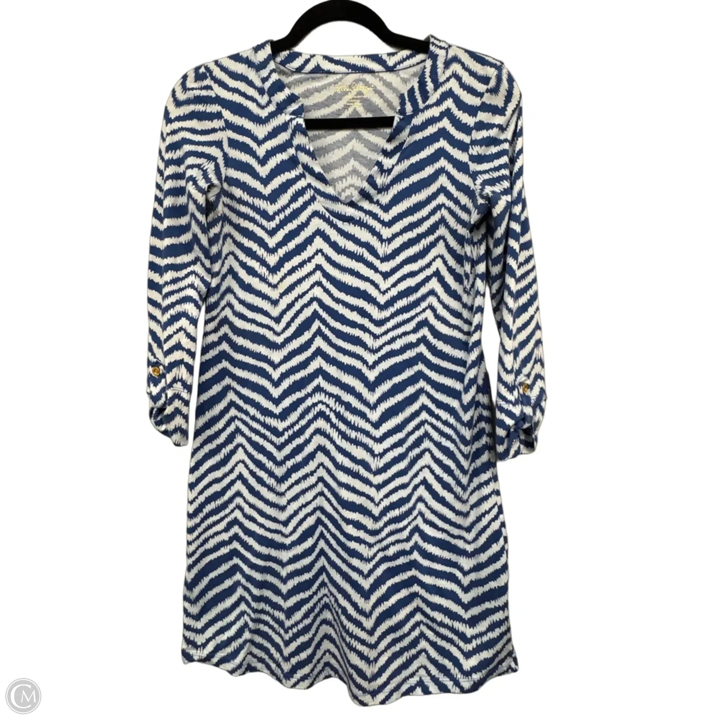 Dress Designer By Lilly Pulitzer In Blue & White, Size: Xs
