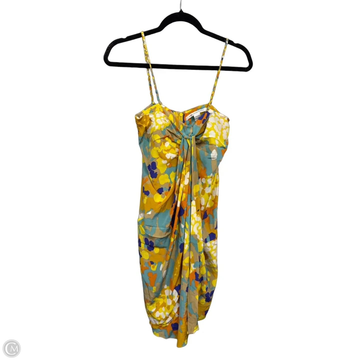Dress Designer By Diane Von Furstenberg In Blue & Gold, Size: 4