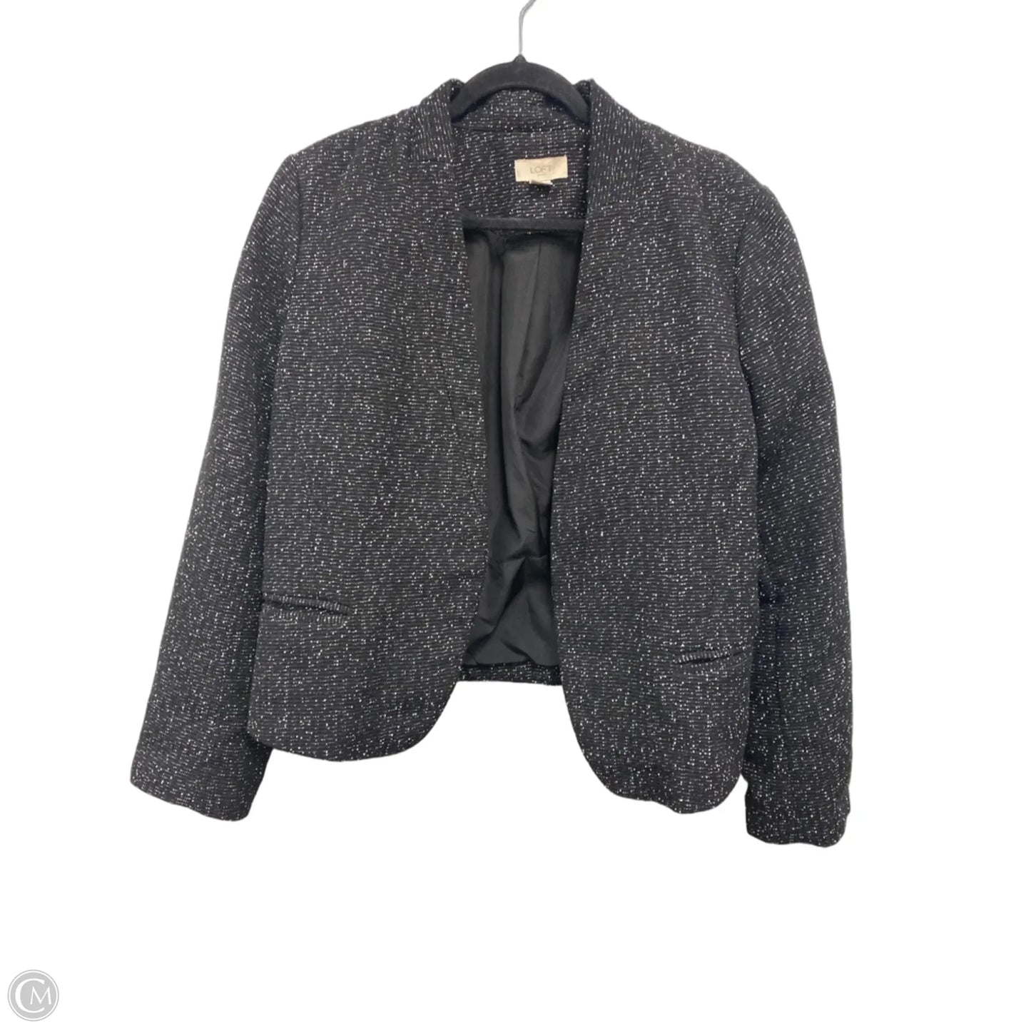 Blazer By Loft In Black & White, Size: 16