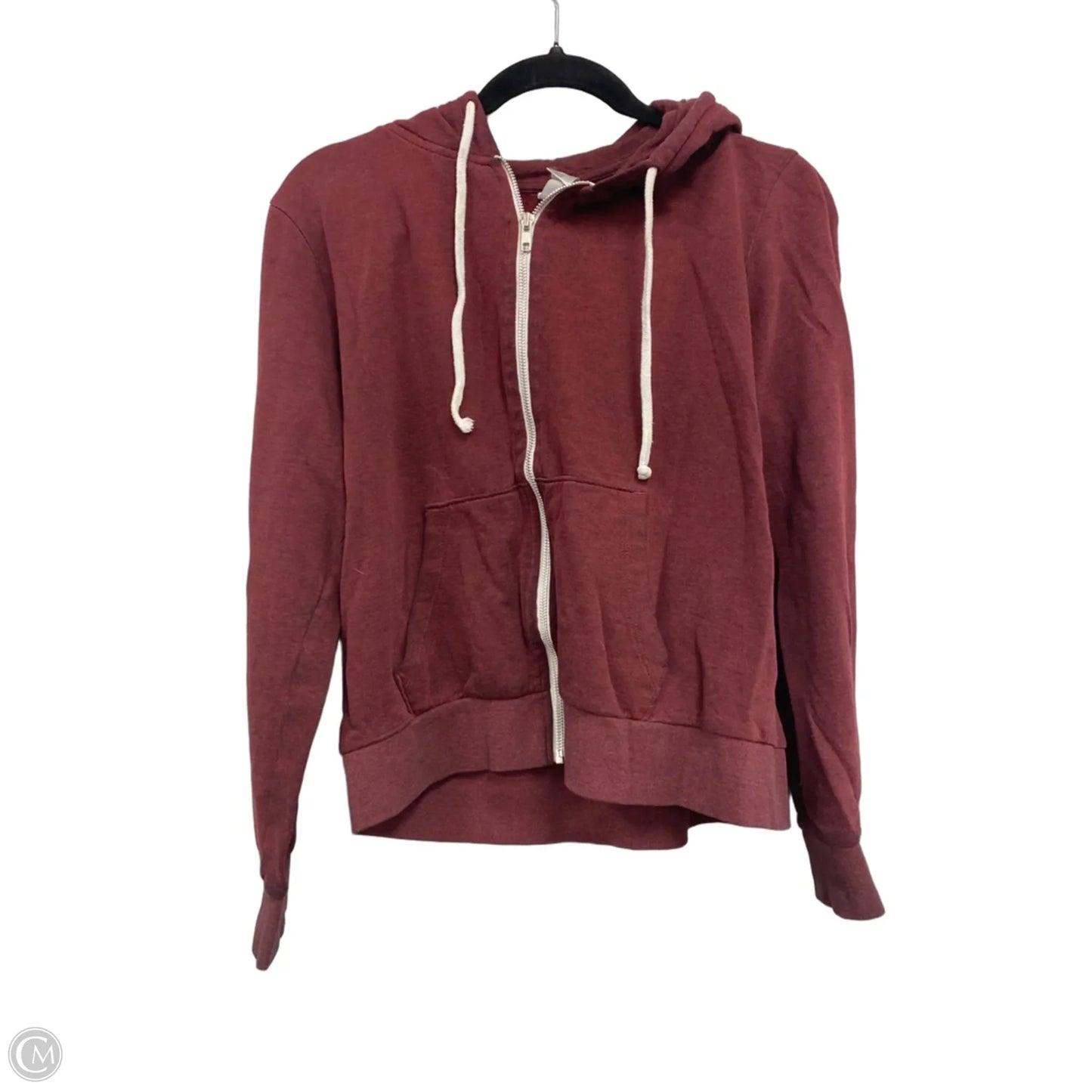 Sweatshirt Hoodie By Divided In Maroon, Size: L