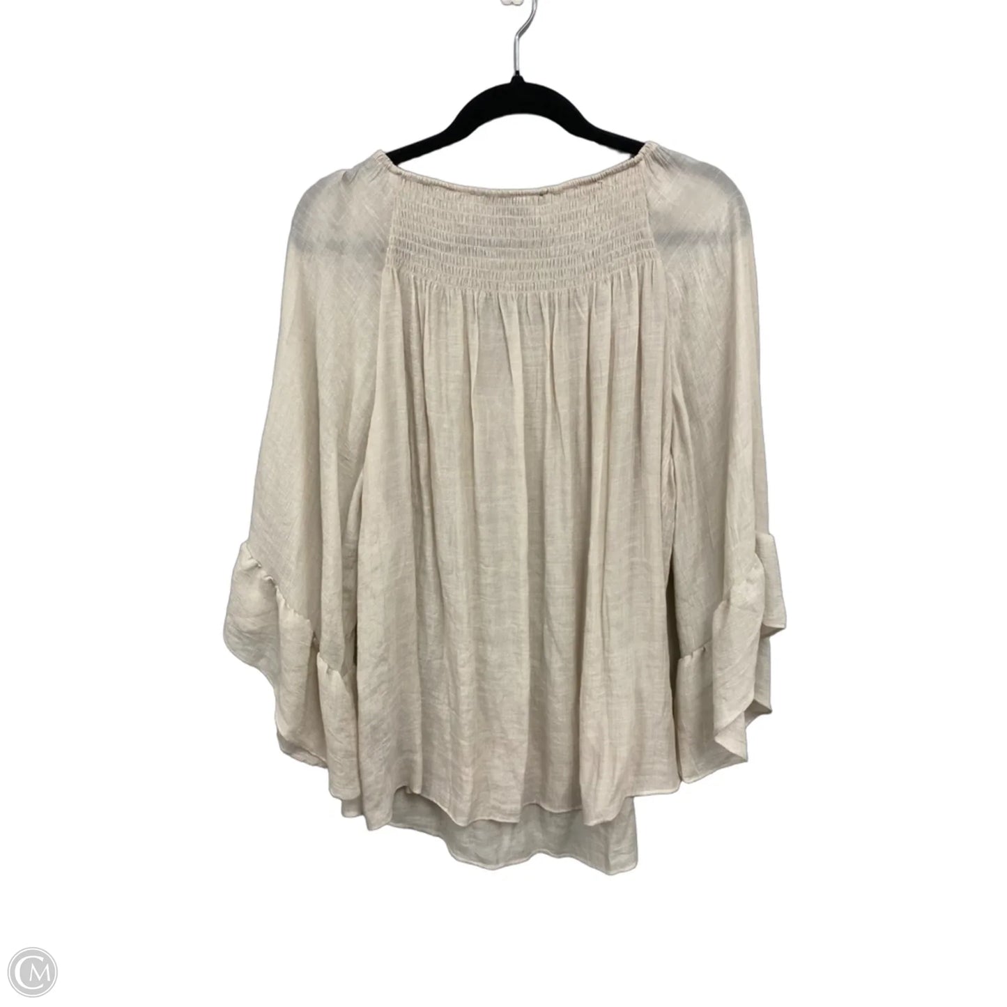 Top 3/4 Sleeve By Zac And Rachel In Tan, Size: 1x