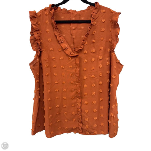 Top Sleeveless By Sheilay In Copper, Size: 3x