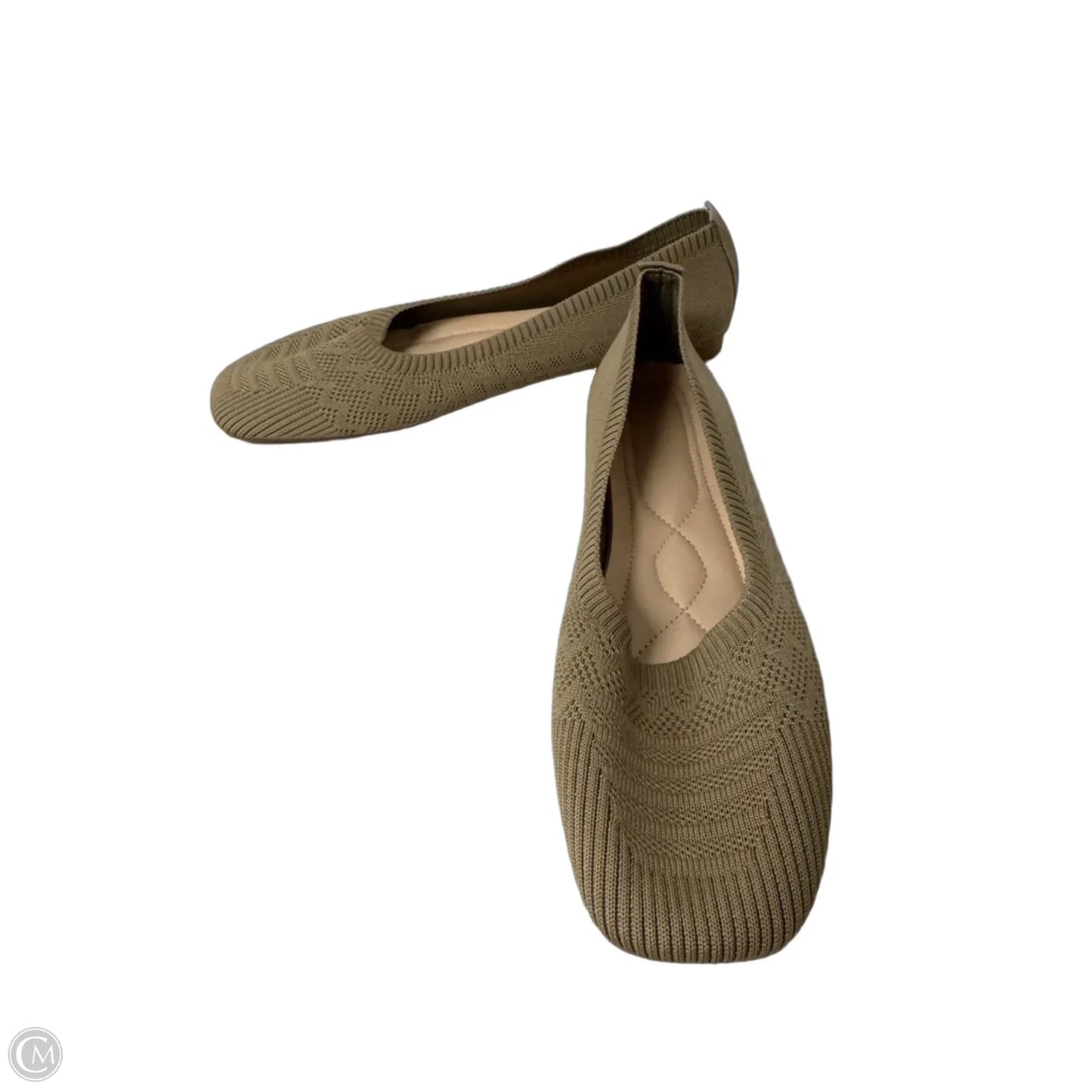 Shoes Flats By Clothes Mentor In Tan, Size: 12.5