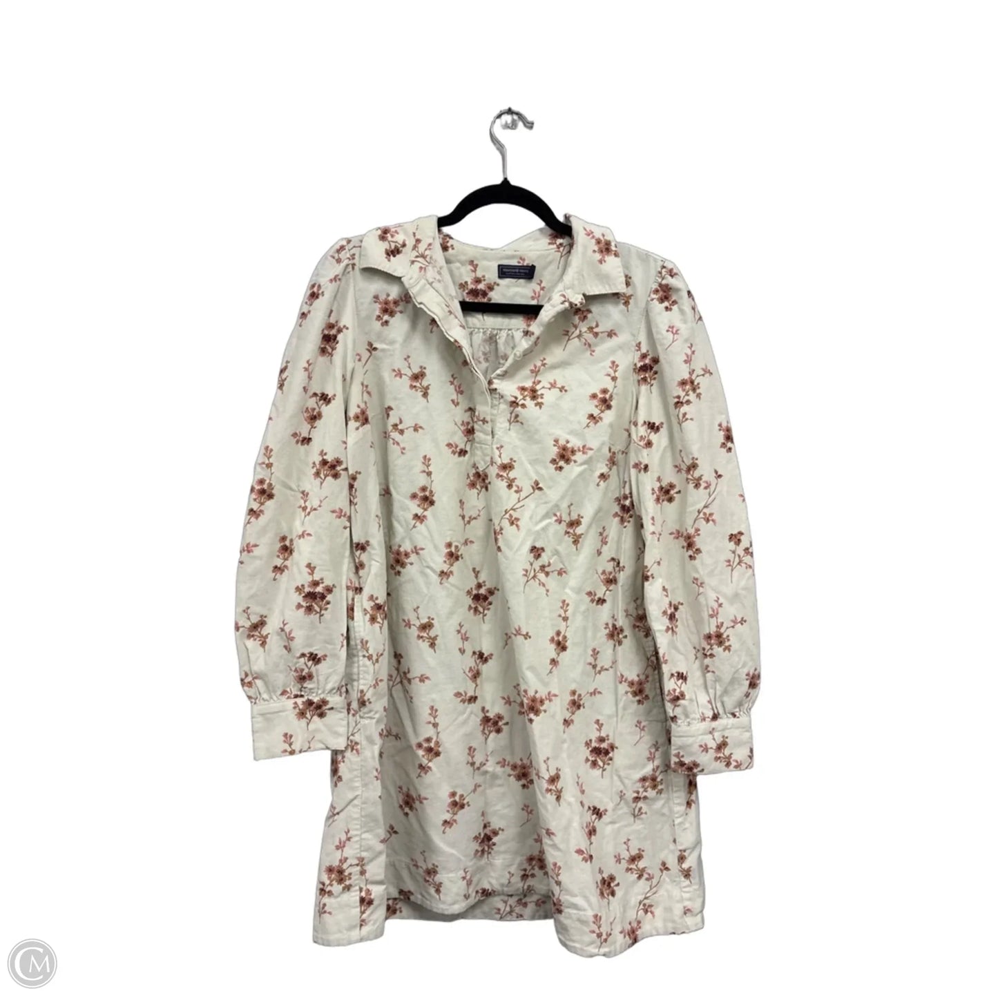 Dress Casual Short By Vineyard Vines In Cream & Tan, Size: M