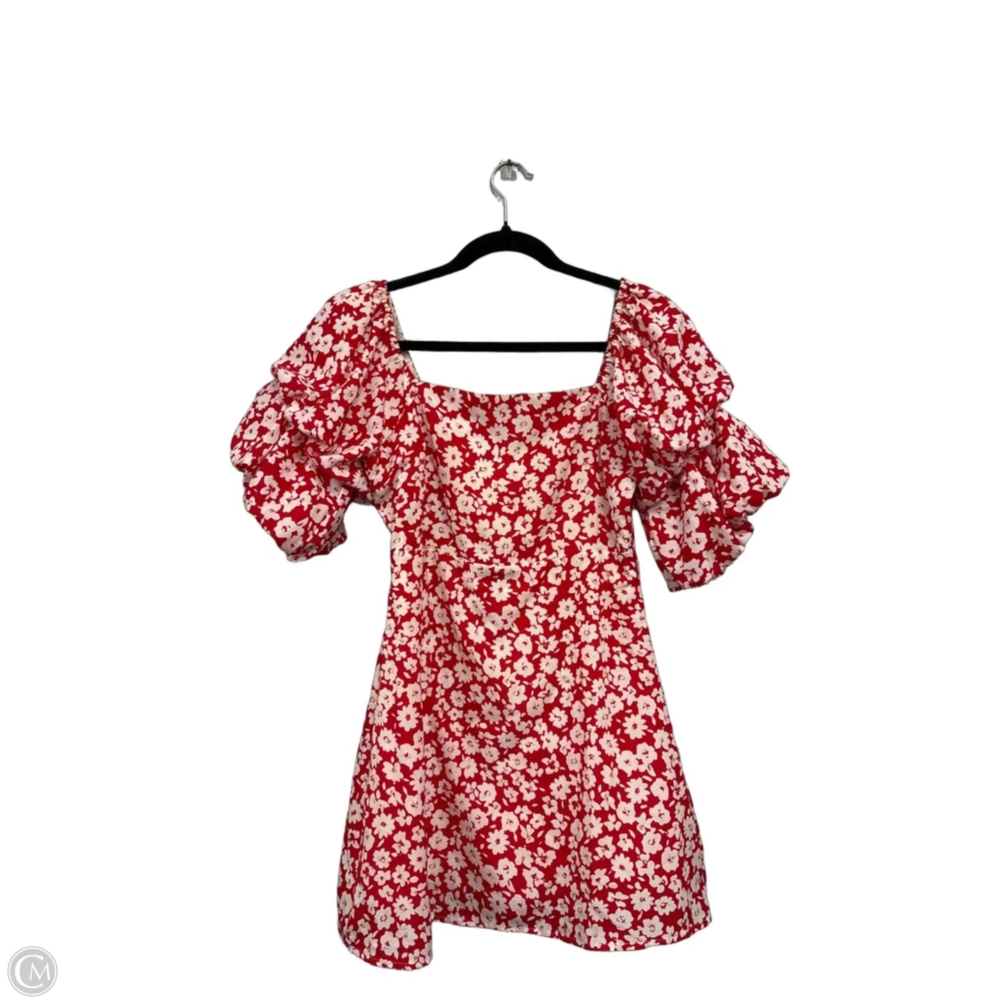 Dress Casual Short By Vestique In Red & White, Size: S