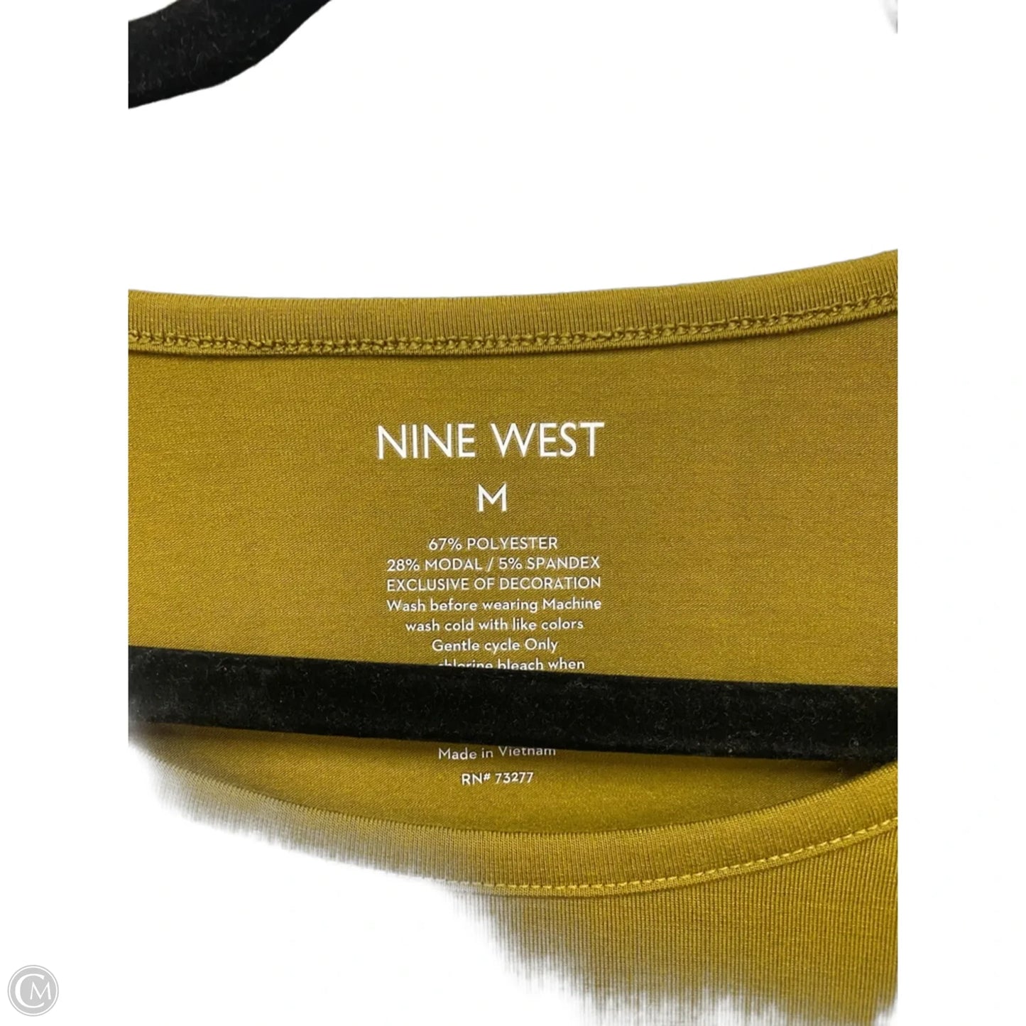 Top Short Sleeve Basic By Nine West In Green, Size: M