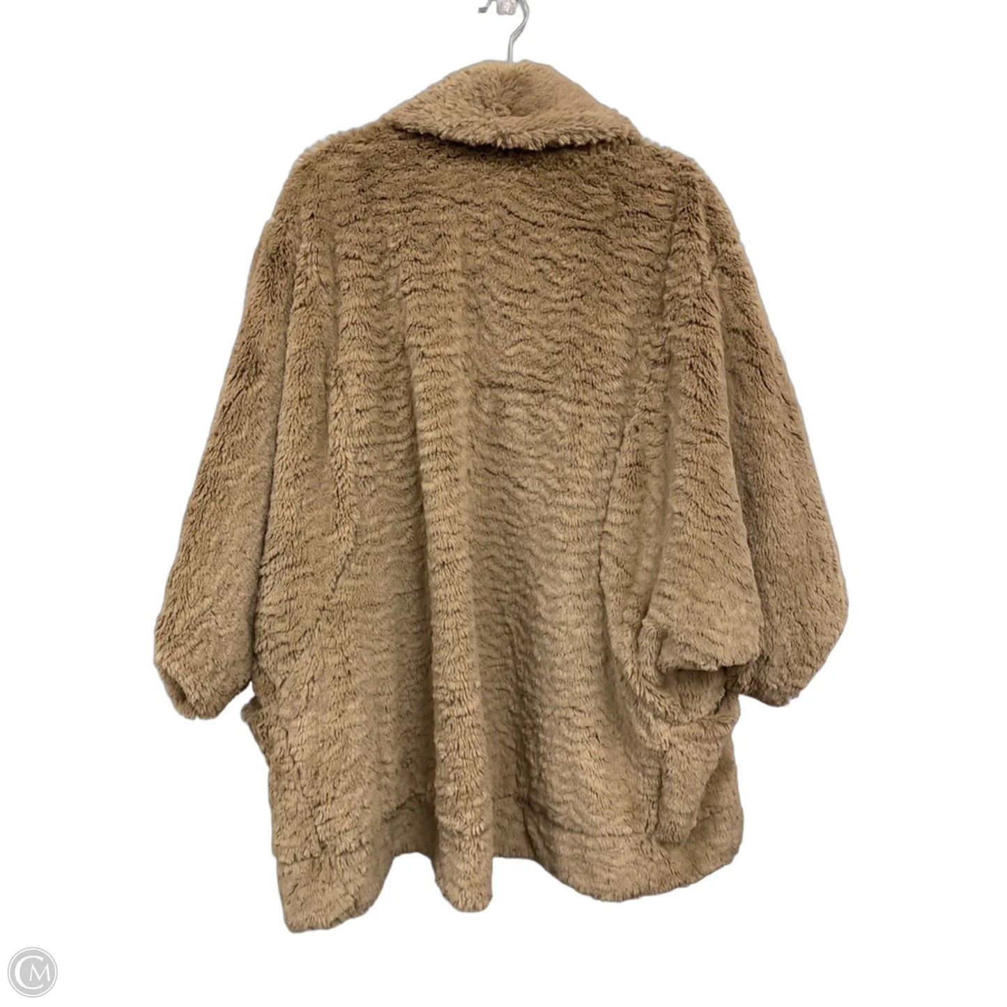 Jacket Faux Fur & Sherpa By Democracy In Tan, Size: 1x