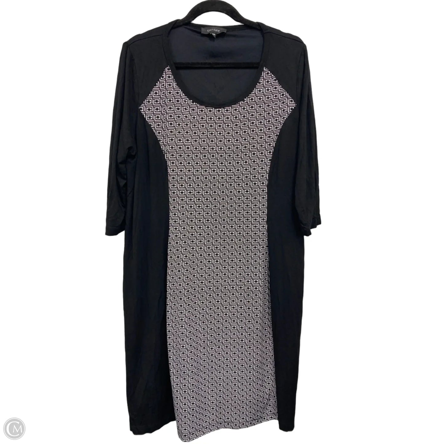 Dress Casual Short By Karen Kane In Black & White, Size: 1x
