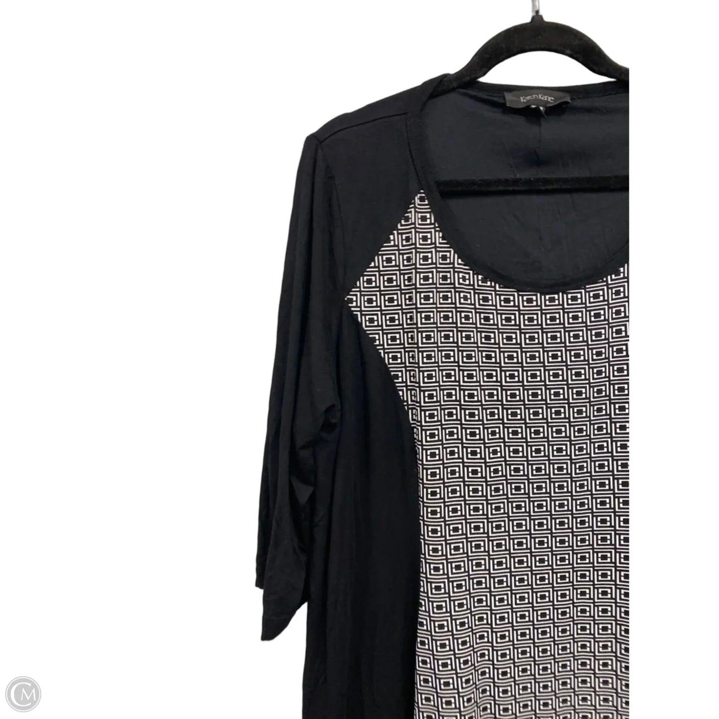 Dress Casual Short By Karen Kane In Black & White, Size: 1x