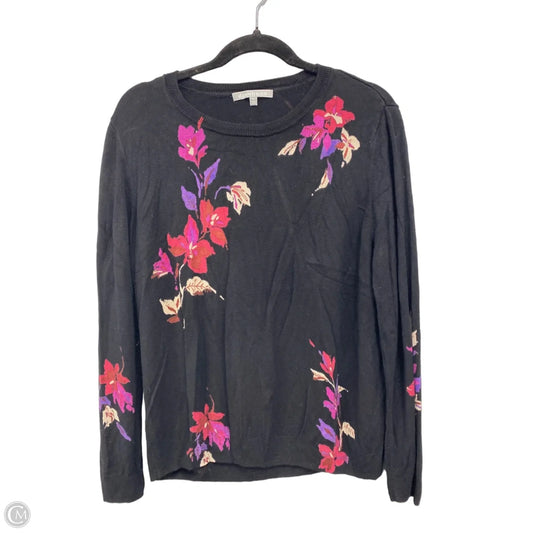 Sweater By Daniel Rainn In Black & Pink, Size: Xl