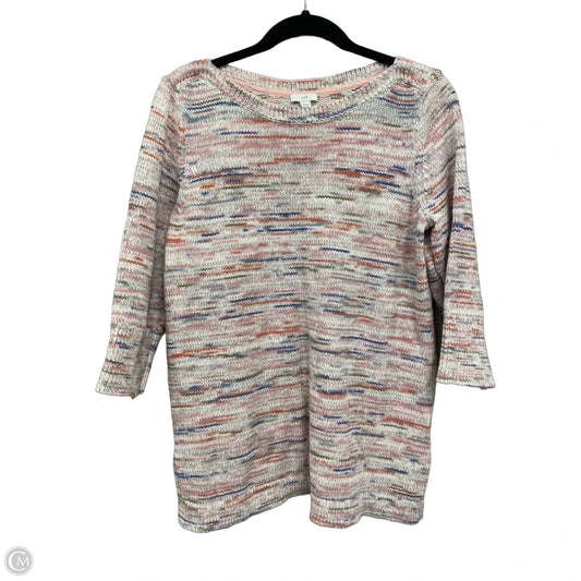 Sweater By J. Jill In Cream & Pink, Size: Lp