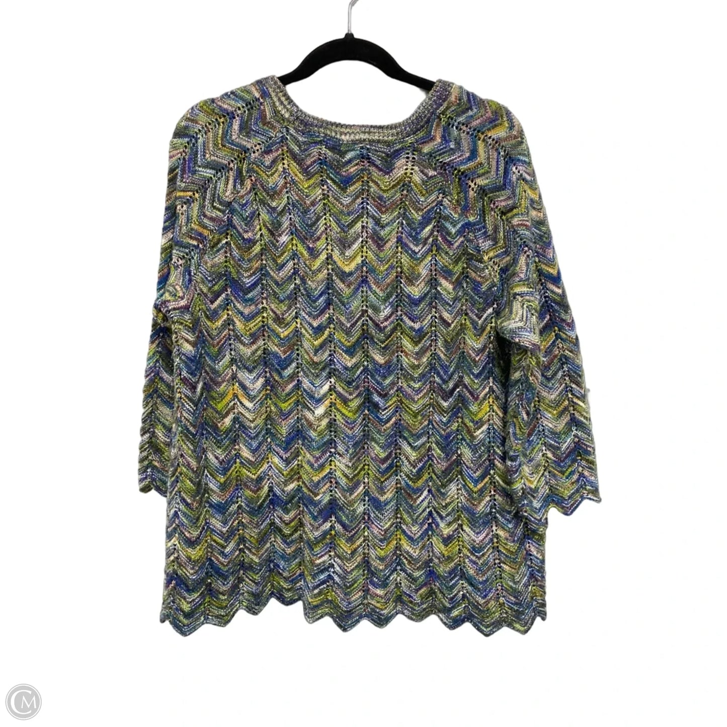 Sweater By Nic + Zoe In Blue & Green, Size: Xl