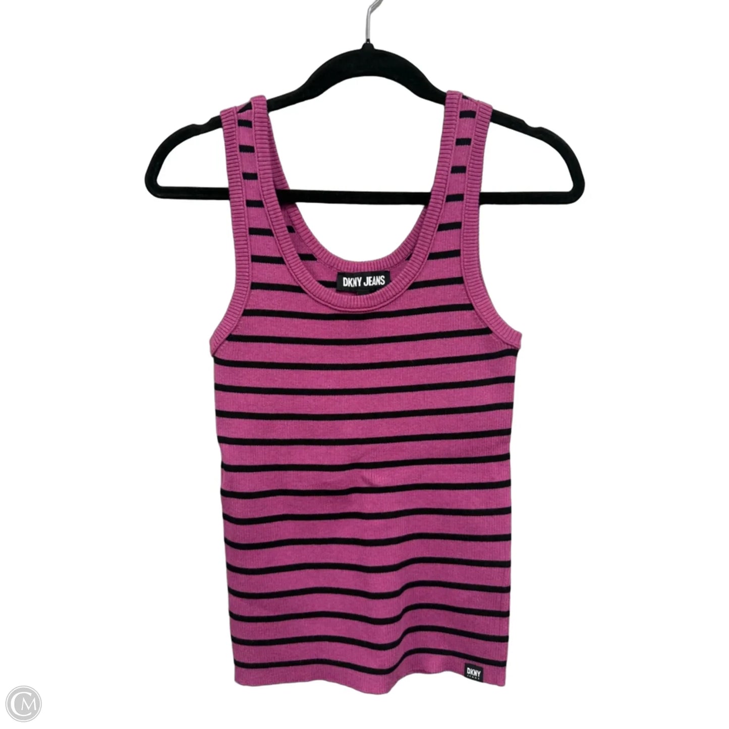 Tank Top By Dkny In Black & Pink, Size: L