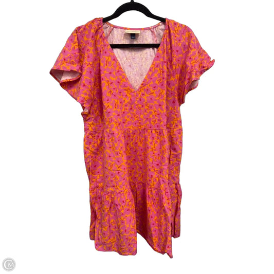 Dress Casual Short By Universal Thread In Orange & Pink, Size: L