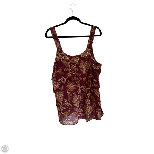 Top Sleeveless By Lane Bryant In Floral Print, Size: 20