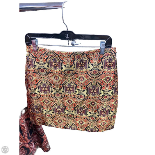 Skirt Mini & Short By Gianni Bini In Gold & Red, Size: M