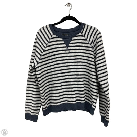 Sweatshirt Crewneck By Lucky Brand In Blue & Grey, Size: Xl