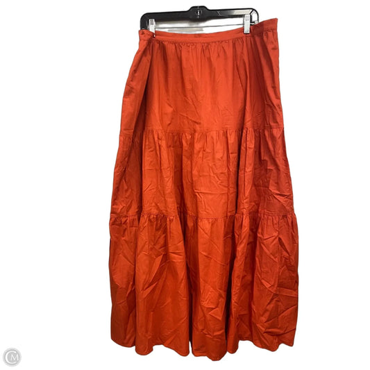 Skirt Maxi By Banana Republic In Orange, Size: Xl