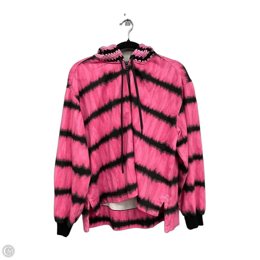 Sweatshirt Designer By Alice + Olivia In Black & Pink, Size: Xl