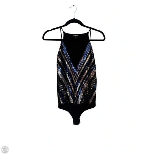 Top Sleeveless By Express In Black & Blue, Size: L