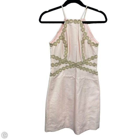 Dress Designer By Lilly Pulitzer In Gold & Pink, Size: Xxs