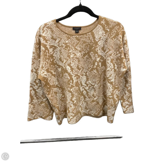 Sweater By Ann Taylor In Cream & Tan, Size: M