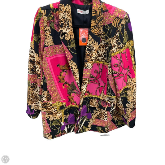 Blazer By Intempo In Black & Pink, Size: 1x