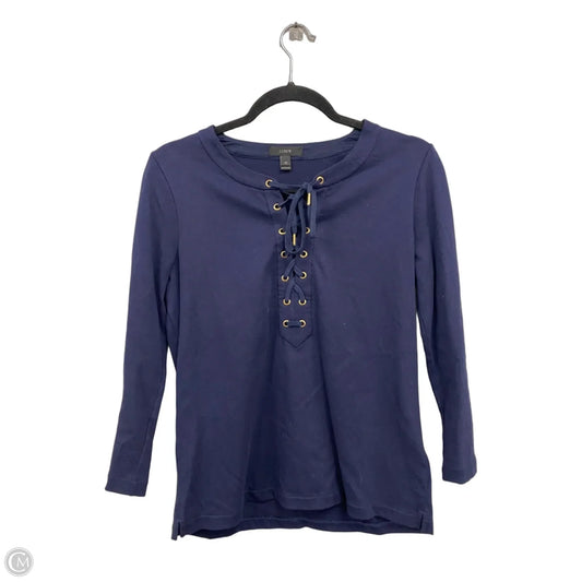 Top 3/4 Sleeve By J. Crew In Navy, Size: Xs
