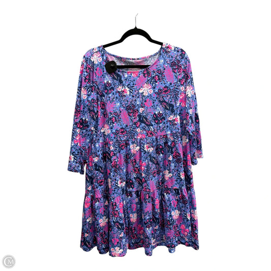 Dress Designer By Lilly Pulitzer In Floral Print, Size: Xl