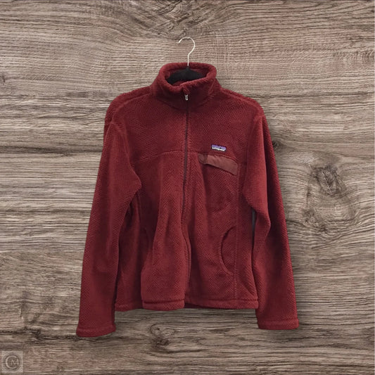 Jacket Fleece By Patagonia In Maroon, Size: L
