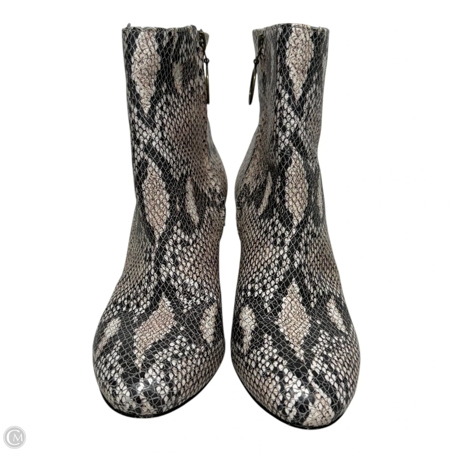 Boots Ankle Heels By Able In Snakeskin Print, Size: 6