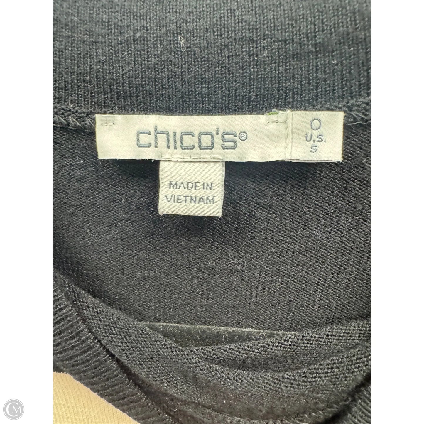 Short Sleeve Sweater By Chicos In Polkadot Pattern, Size: S