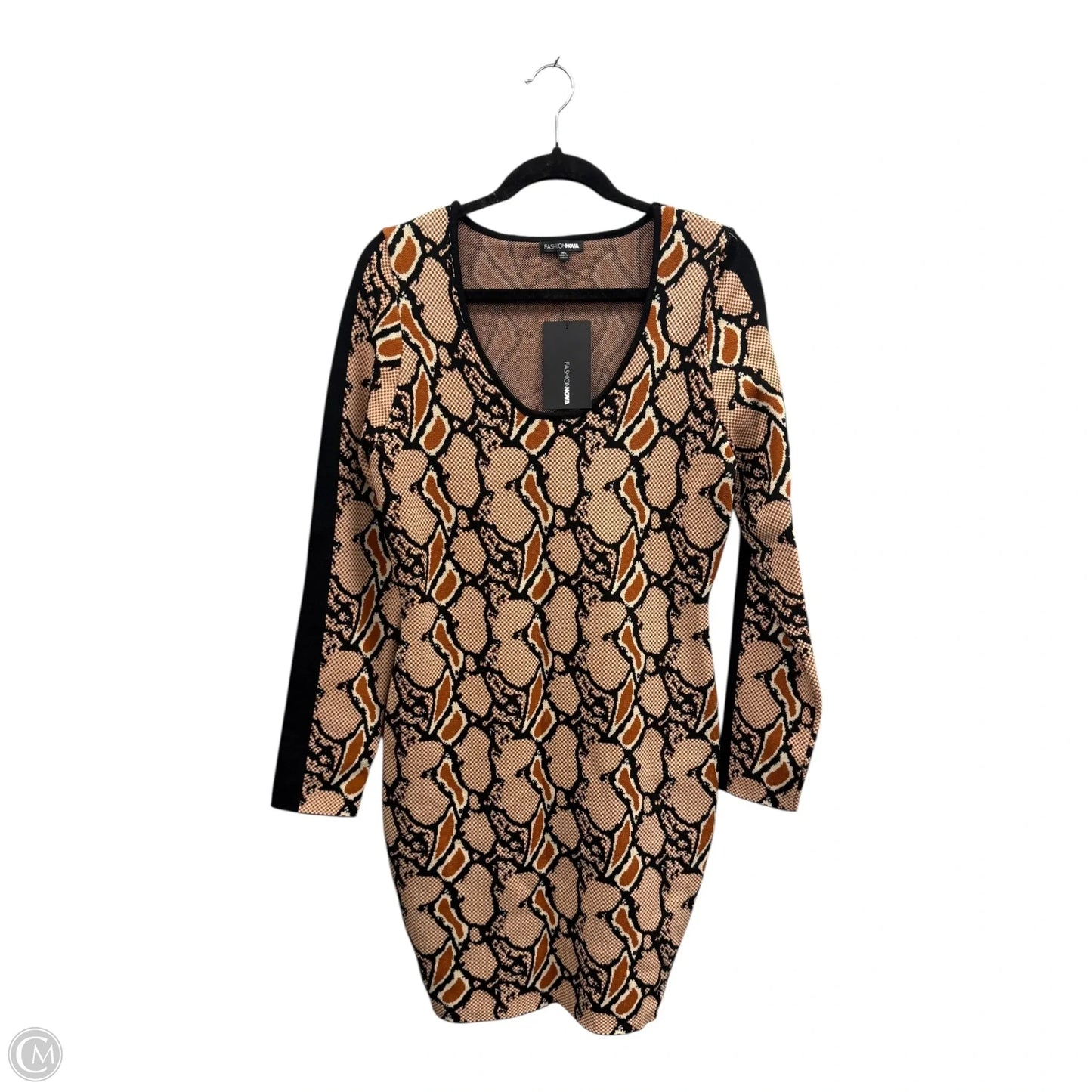 Dress Sweater By Fashion Nova In Animal Print, Size: 1x