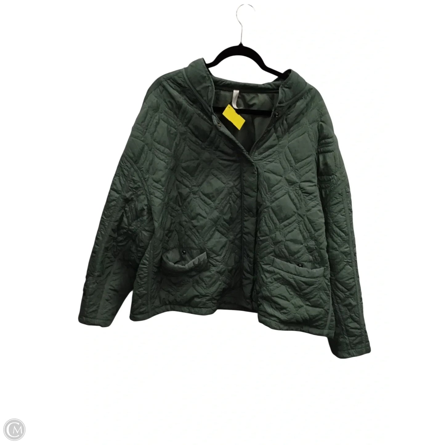 Jacket Puffer & Quilted By Fabletics In Green, Size: 2x