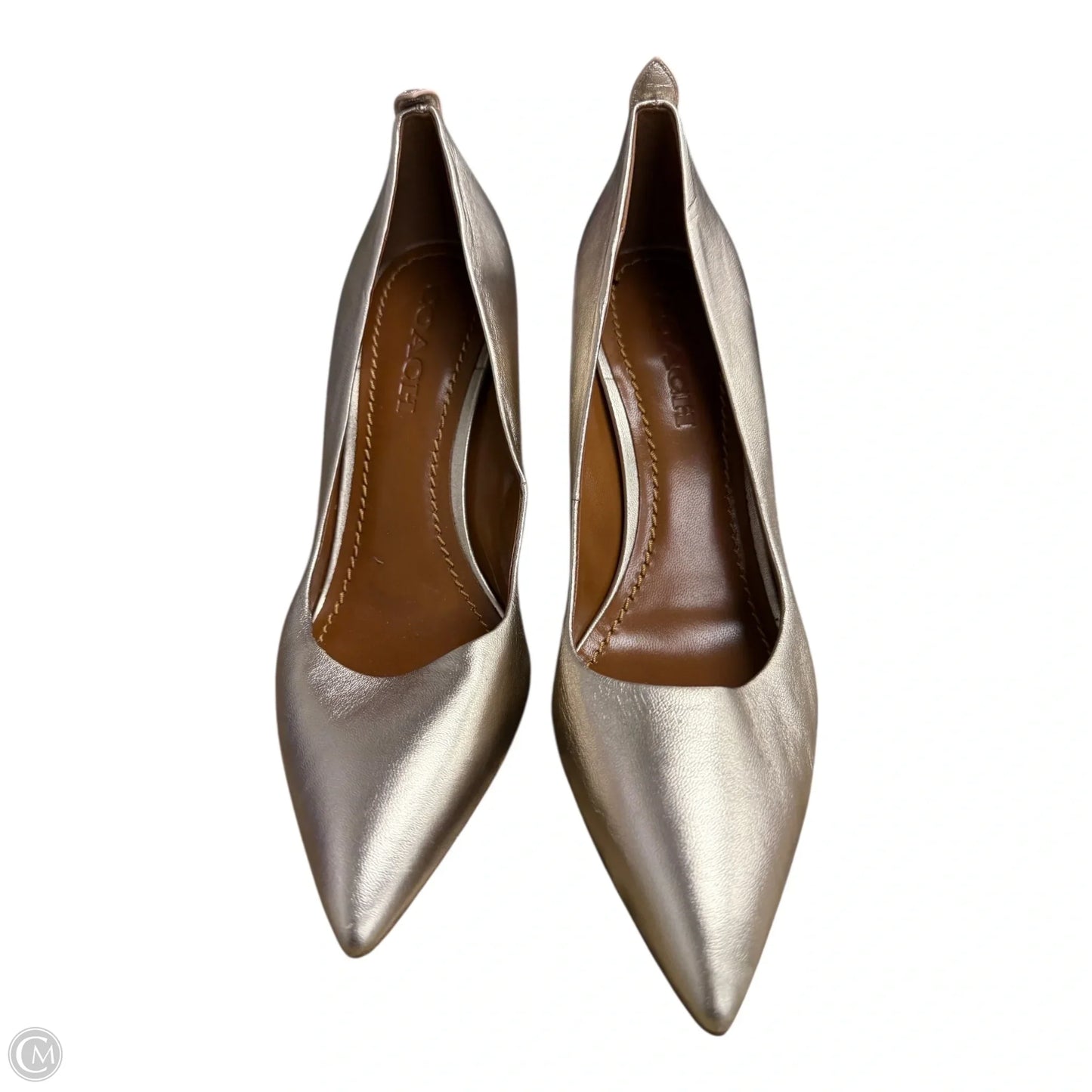 Shoes Designer By Coach In Gold, Size: 8.5