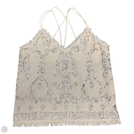 Top Sleeveless By Endless Rose In Silver, Size: M