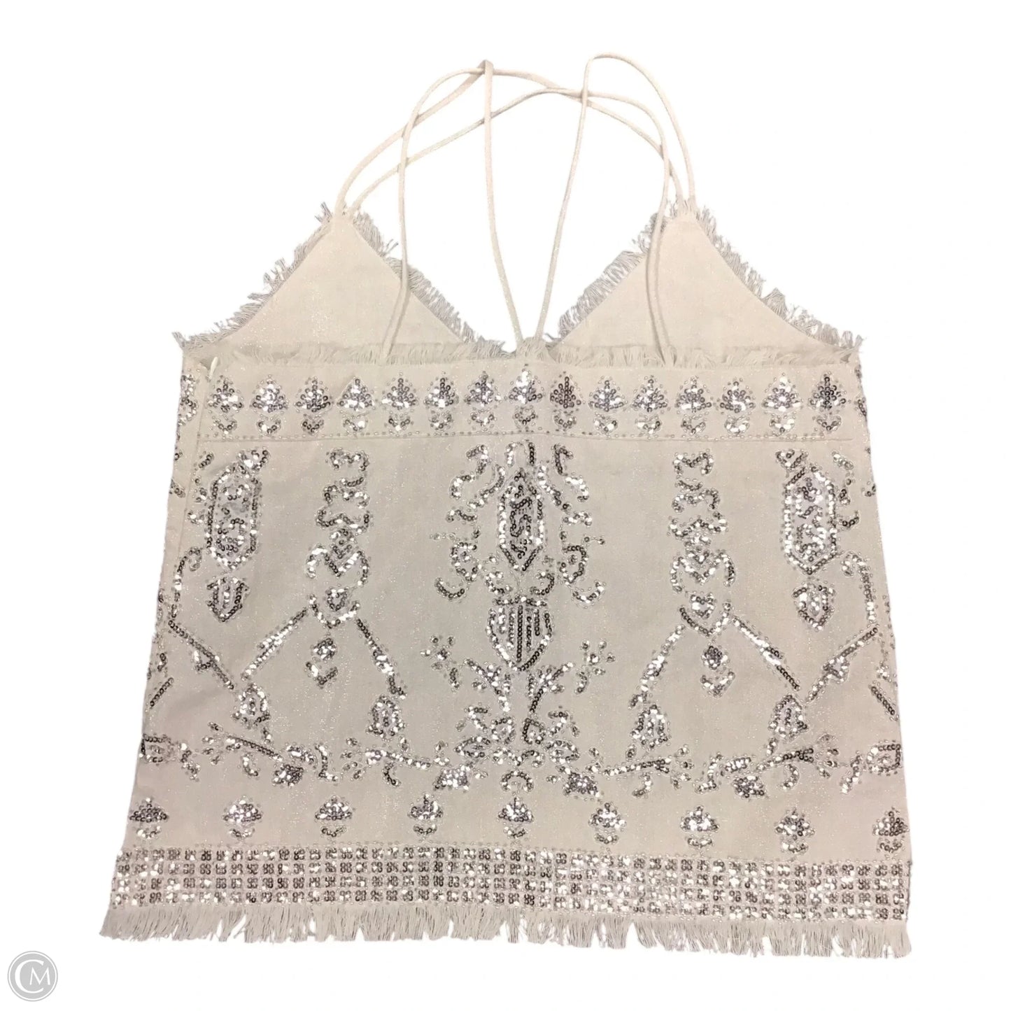 Top Sleeveless By Endless Rose In Silver, Size: M