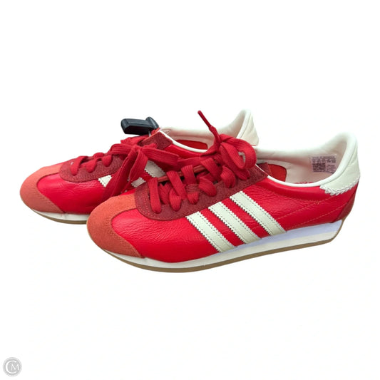 Shoes Sneakers By Adidas In Cream & Red, Size: 6