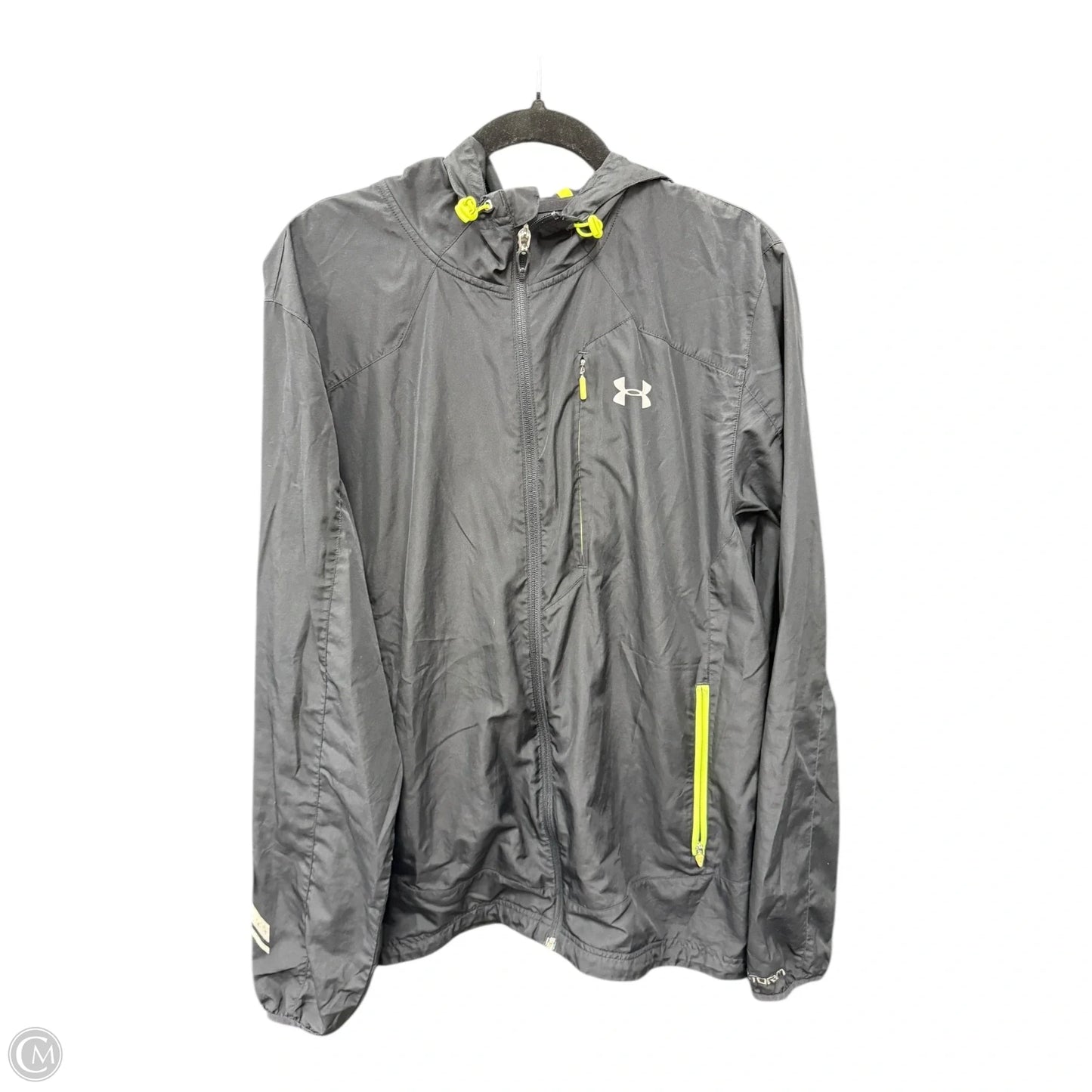 Athletic Jacket By Under Armour In Black, Size: L