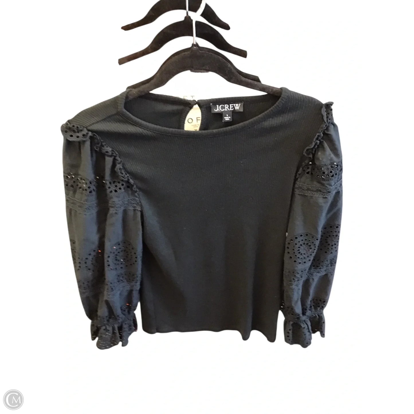 Top Long Sleeve By J. Crew In Black, Size: S